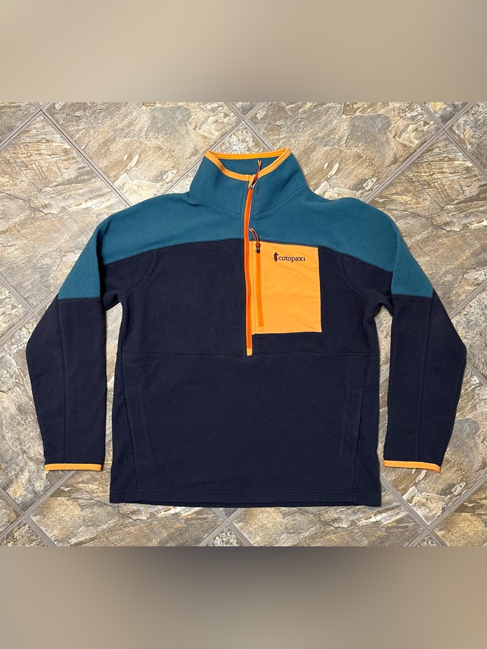 Cotopaxi Abrazo Half Zip Fleece Pullover Jacket Mens Medium Blue Colorblock